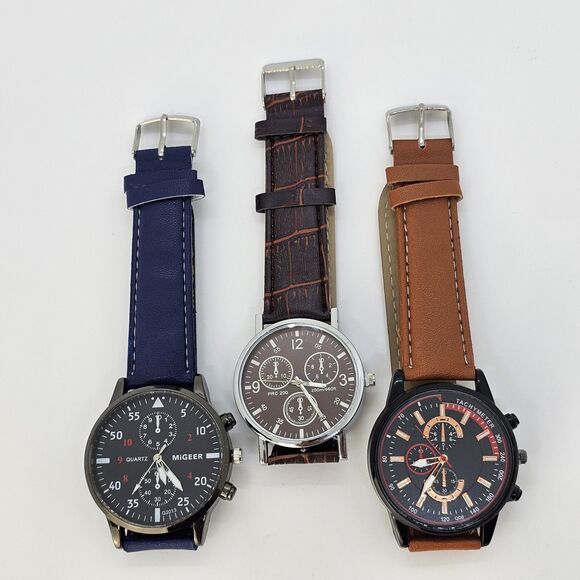 3X Men's Watches Fashion Good For Birthdays Christmas Gifts Men's Watch - Picture 1 of 15